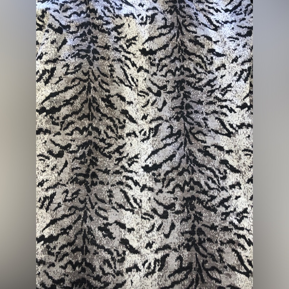 Zara Animal Print Long Sleeve Bodycon Midi Dress size Small black tan - Picture 8 of 10